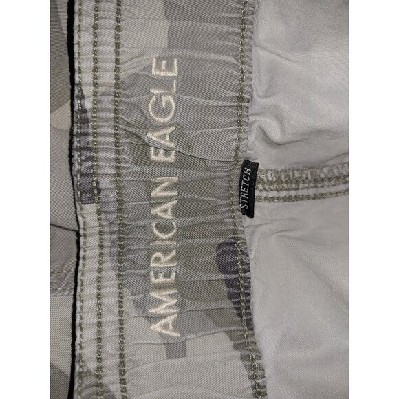 American Eagle Camo Jogger Pants Size 4 Green Drawstring - Picture 5 of 7